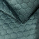 Polsterstoff Gestepptes Velours Hexagon - Azurblau