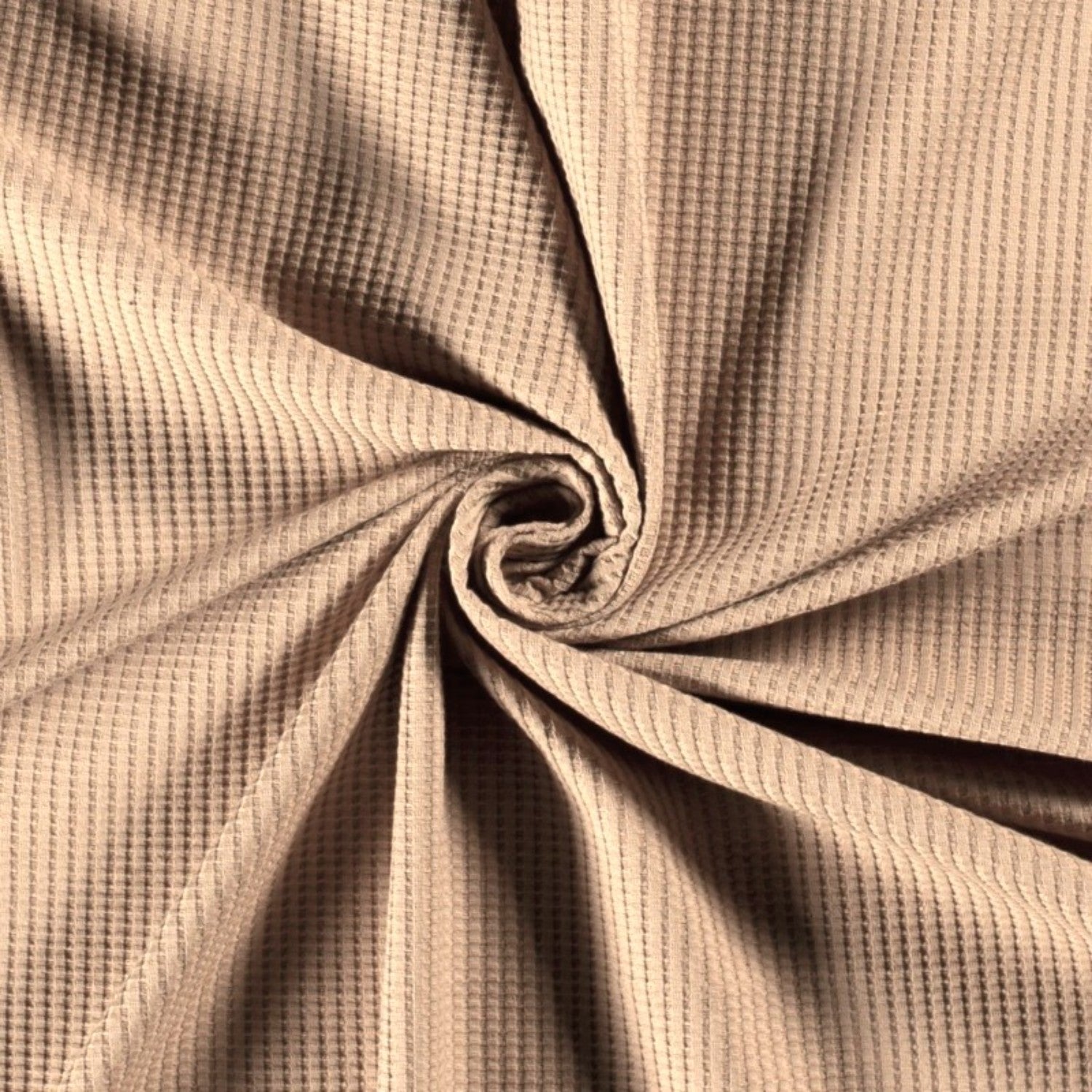 Baumwoll-Waffelstoff - Beige
